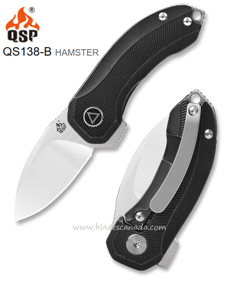 QSP Hamster Flipper Framelock Knife, S35VN, Titanium Handle, QS138-B